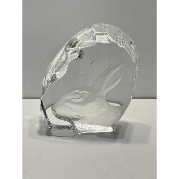 Cristal d'Arques Sculptured Crystal Bunny Rabbit Paperweight Glass France 24% - Picture 1 of 7